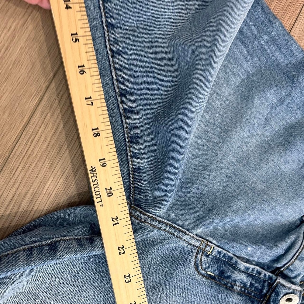 Y2K Low Rise Denim Capri Crop Pants Light Wash Women 10 Indie 2000s Mcbling - Picture 5 of 8